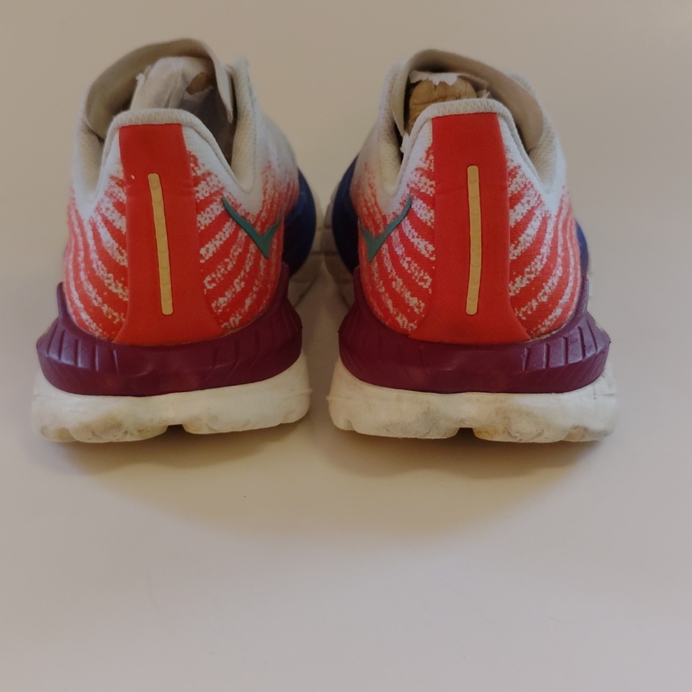 Hoka Mach 5 Shoes in White, Orange, and Purple - Picture 6 of 11